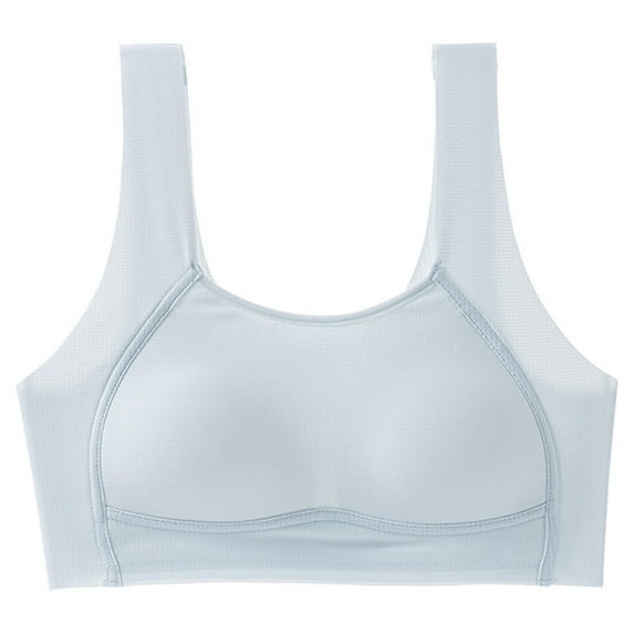 Hjtefg Girls Seamless Bralette - Wireless Bra for Teens, Soft Comfortable Training Bra for School, Daily Wear Camisole,Color: Light Blue Size: 15-16 Years