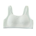 thumbnail image 1 of Hjtefg Girls Sports Bra Active Underwear Comfortable Breathable Support for Teen Girls Daily Wear and Workout Seamless Soft Fabric Stretch Fit Youth Athletic Top,Color: X5-White Size: 14-16 Years, 1 of 9