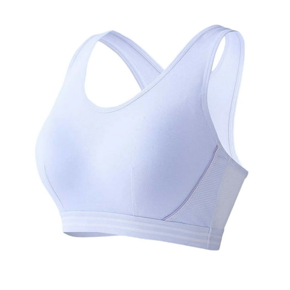 Hjtefg Girls Sports Bra for Teens High Support Active Wear Comfortable Breathable Workout Top for Daily Exercise and Fitness Youth Athletic Bralette,Color: X1-Light Blue Size: 15-16 Years