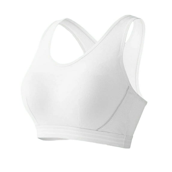 Hjtefg Girls Sports Bra for High Support Active Wear Comfortable Breathable Workout Top for Daily Exercise and Fitness Youth Athletic Bralette for Young Women,Color: X1-White Size: 13-14 Years