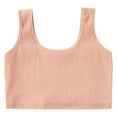 thumbnail image 1 of Hjtefg Girls Sports Bra Vest - Breathable Wide Strap Undershirt for Kids, Soft Comfortable Training Camisole, Stretchy Activewear,Color: Orange Size: 10-14 Years, 1 of 4