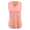 thumbnail image 1 of Hjtefg Girls' Summer Tank Top - V-Neck Sleeveless Tee | Soft Breathable Loose Fit for Play & Beach,Color: Light Pink Size: 9-10 Years, 1 of 4