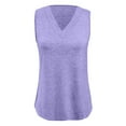 thumbnail image 1 of Hjtefg Girls' Summer Tank Top - V-Neck Sleeveless Tee | Soft Breathable Loose Fit for Play & Beach,Color: Light Purple Size: 13-14 Years, 1 of 4