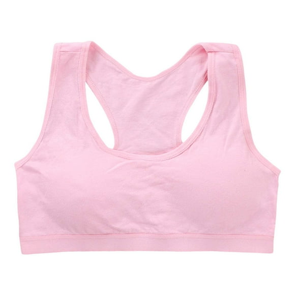 Girls Training Bras for Teens - Soft Comfort Bra, Support Bralette for School & Everyday Wear, Breathable Undershirt,Color: Pink Size: 13-18 Years