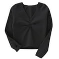 thumbnail image 1 of Hjtefg Girls' Velvet Dance Sweater - Warm Ballet Wrap Top for Autumn Winter,Color: Black Size: 5-6 Years, 1 of 4