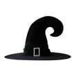 thumbnail image 1 of Hjtefg Halloween Witch Hat - Velvet Pointed Headdress for Kids & Adults, Party Hat for Witch or Fairy Dress Up, Comfortable Kids' Headwear,Color: Black Size: One Size, 1 of 2