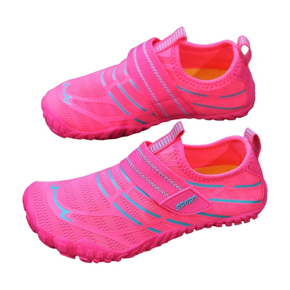 Hjtefg Kids' Adventure Shoes - Versatile Water & Play Footwear for Boys & Girls | Quick-Dry Outdoor Beach Shoes | Flexible Sole for Active Wear,Color: 1-Hot Pink Size: 1