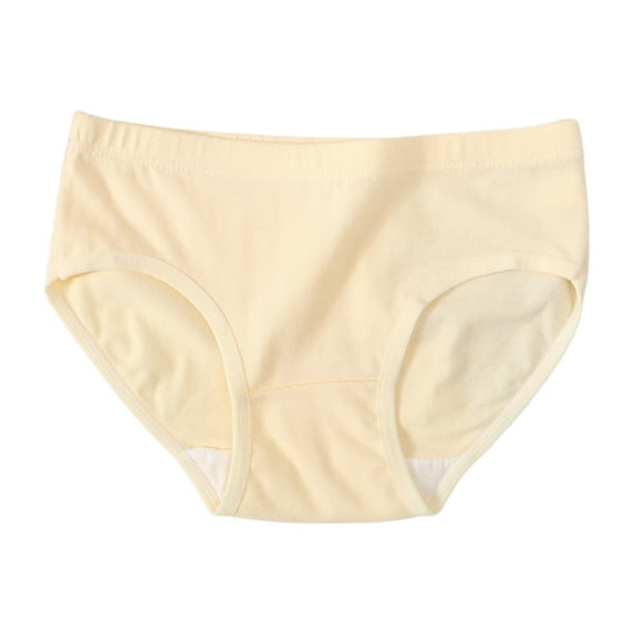 Hjtefg Kids' Breathable Briefs - Solid Color Stretch Waistband Everyday Underpants,Color: Beige Size: 3-8 Years