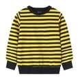 thumbnail image 1 of Hjtefg Kids' Classic Stripe Sweatshirt - Relaxed Fit Unisex Shirt for Toddler Boys & Girls, Everyday Comfort Wear,Color: Yellow Size: 8-9 Years, 1 of 8