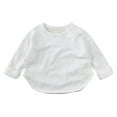 thumbnail image 1 of Hjtefg Kids' Classic Tee - Long Sleeve Basic Top for Boys & Girls,Color: White Size: 4-5 Years, 1 of 4