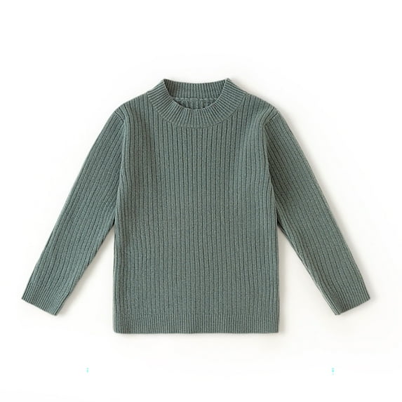 Hjtefg Kids' Fall Sweater - Classic Crewneck Knit Pullover, Lightweight Layering Top for Boys & Girls, Breathable Comfort Base Layer,Color: Blue Size: 7-8 Years