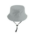 thumbnail image 1 of Hjtefg Kids Fisherman Hat - Adjustable Bucket Hat for Boys & Girls, Lightweight Breathable Sun Hat for Toddlers, Classic Solid Color Design, Comfortable Kids' Headwear,Color: Grey Size: 2-6 Years, 1 of 2