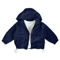 thumbnail image 1 of Hjtefg Kids' Hooded Windbreaker - Lightweight Zip-Up Jacket | Playground Coat for Boys & Girls,Color: Navy Size: 4-5 Years, 1 of 3