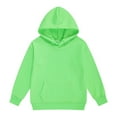 thumbnail image 1 of Hjtefg Kids Hoodie Set, Boys Girls Toddlers Pullover Sweatshirt with Hood, Winter Fashion Top for Cold Weather, Cozy Brushed Thermal Jacket,Color: 2-Light Green Size: 6-7 Years, 1 of 4
