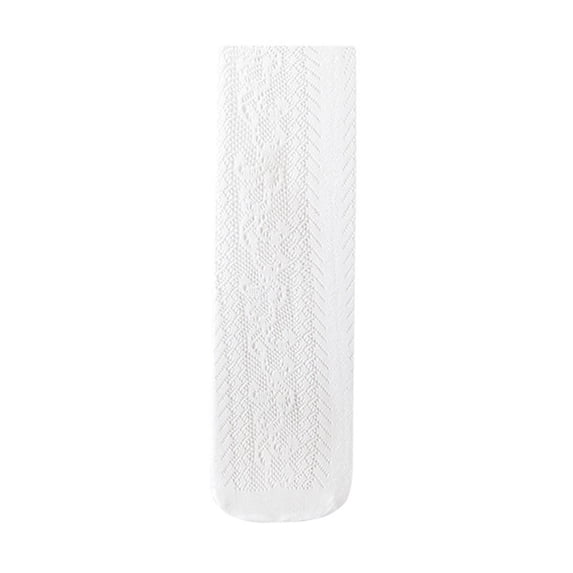 Hjtefg Kids Lace Footed Tights - Breathable Mesh Tights for Girls, Thin Elastic Waist Pantyhose for Dress Shoes,Color: White Size: 6-8 Years
