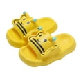 thumbnail image 1 of Hjtefg Kids Slippers - Soft Lightweight EVA Toddler Sandals for Boys & Girls, Cute Cartoon Design Breathable Play Shoes, Comfortable Outdoor Footwear,Color: Yellow Size: 7-8 Years, 1 of 3