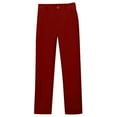 thumbnail image 1 of Hjtefg Kids' Stretch Dress Pants - Comfortable Formal Bottoms with Pockets | Tailored Fit Pants for Girls & Boys | Versatile Wear for School & Special Events,Color: 1-Wine Size: 14-15 Years, 1 of 7
