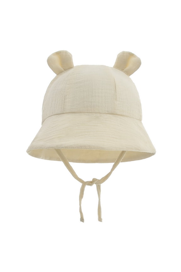 Kids Sun Hat - Adjustable Fisherman Cap for Boys & Girls, Lightweight Breathable Outdoor Play Hat for Beach & Parties, Comfortable Kids' Headwear,Color: Beige Size: 3-12 Months