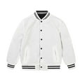 thumbnail image 1 of Hjtefg Kids Two-Way Jacket - Boys Girls Reversible Casual Coat for Cool Weather, Warm Lightweight Outerwear for Children,Color: Black Size: 13-14 Years, 1 of 9