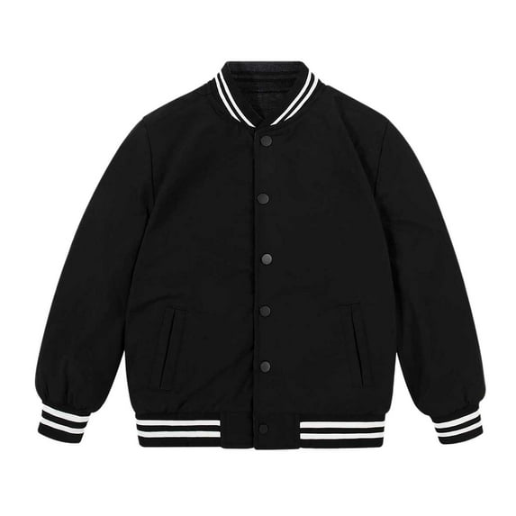 Hjtefg Kids Two-Way Jacket - Boys Girls Reversible Casual Coat for Cool Weather, Warm Lightweight Outerwear for Children,Color: Dark Gray Size: 7-8 Years