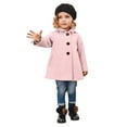 thumbnail image 1 of Hjtefg Kids' Winter Coat - Windproof Wool-Blend Jacket for Toddler Girls, Thick Warm Long-Sleeve Outerwear,Color: 1-Pink Size: 5-6 Years, 1 of 4