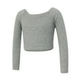 thumbnail image 1 of Hjtefg Toddler Girls' Long Sleeve Ballet Sweater, Soft Warm Pullover, Ideal for Little Dancers,Color: Grey Size: 2-3 Years, 1 of 2