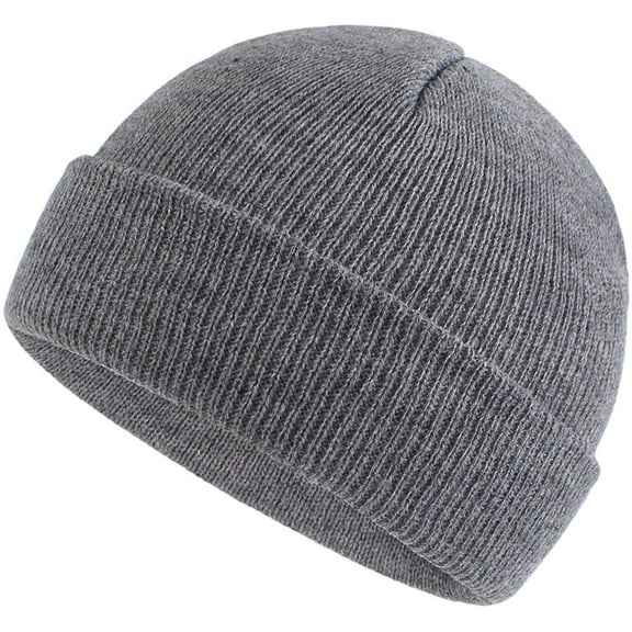 Hjtefg Toddler Winter Hat - Classic Knit Fisherman Cap for Baby Boys & Girls, Warm Cold Weather Headwear, Comfortable Kids' Headwear,Color: Grey Size: One Size