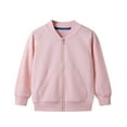thumbnail image 1 of Hjtefg Toddler Winter Jacket - Long Sleeve Baseball-Style Coat for Boys & Girls, Lightweight Sporty Outerwear with Stand Collar & Pockets,Color: 2-Pink Size: 18-24 Months, 1 of 4