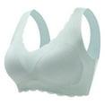 thumbnail image 1 of Hjtefg Women Casual Thin Breathable Top Bra Underwear Everyday Light Support Sport Bra Seamless Comfort Wirefree Bralette for Active Wear,Color: S3-Mint Green Size: XXL, 1 of 8