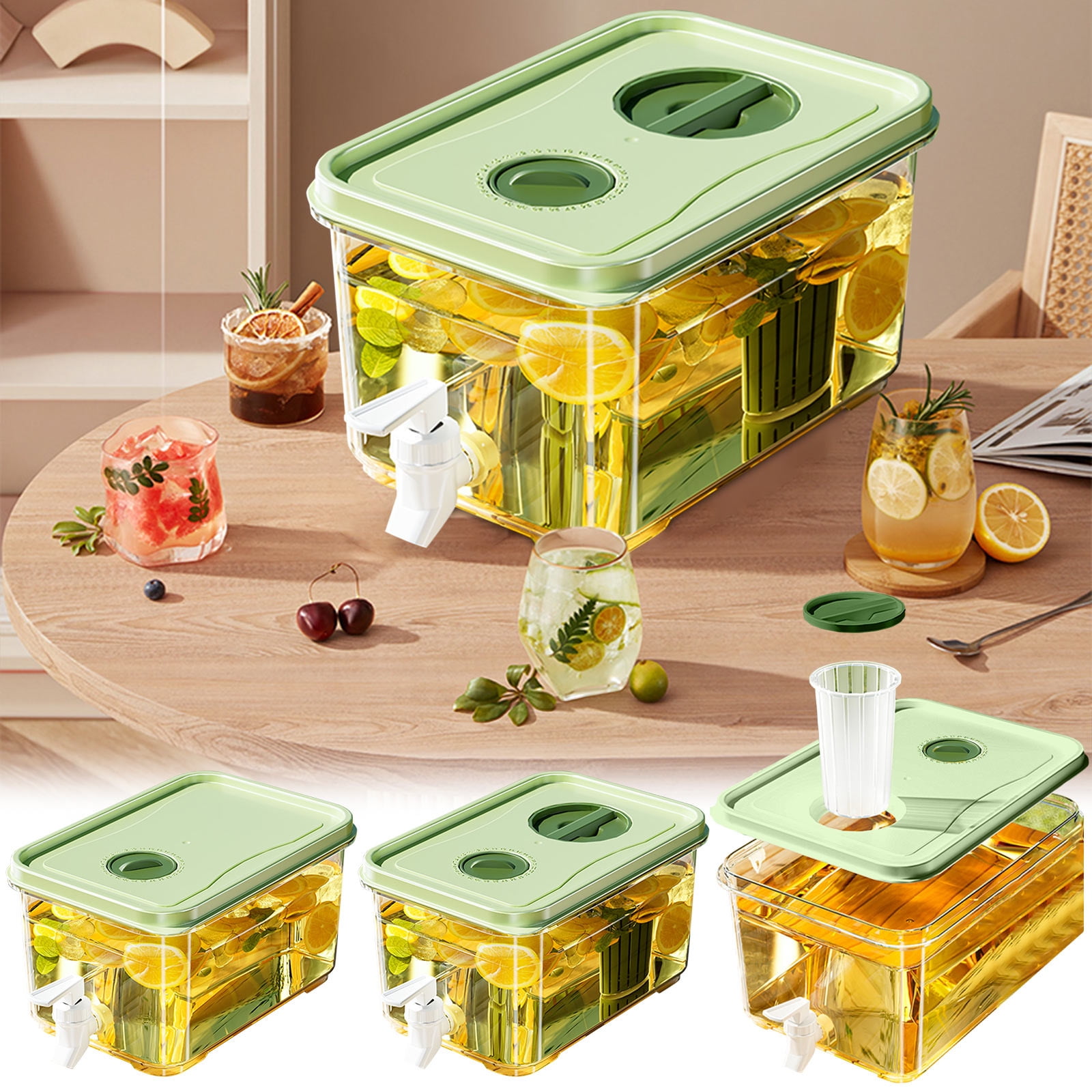 Hkapeg Beverage Dispenser Drink Dispensers For Parties 3.5l Water Jug Dispenser Lemonade