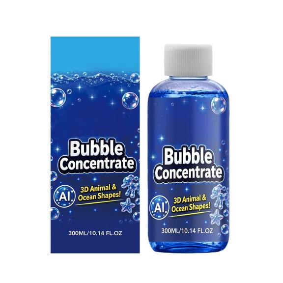 Hkapeg Concentrate Refill Solution for Bubble Machines Wands Guns 300ml Stretchy Non Stain for 24-36 Months+ Xmas Gift