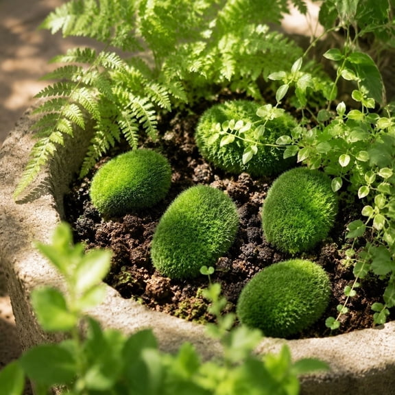Hkapeg Decor 10 Pcs Simulated Moss Covered Pebbles Artificial Flocked Faux Rocks for Terrarium Bonsai Potted Garden Indoor Decoration Lifelike Green Texture Fall Decor