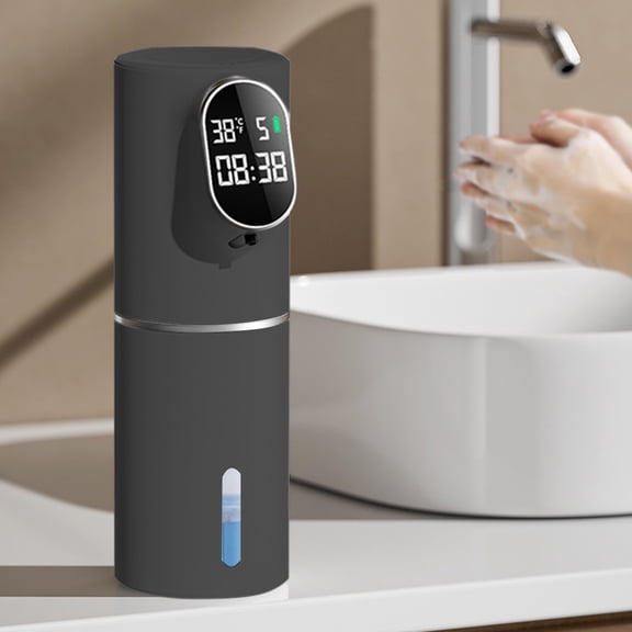 Hkapeg Decorations Automatic Liquid Soap Dispenser with Smart Sensor LED Display Foaming Hand Soap Machine Magnetic Charging Waterproof for Bathroom Kitchen Gifts for Men