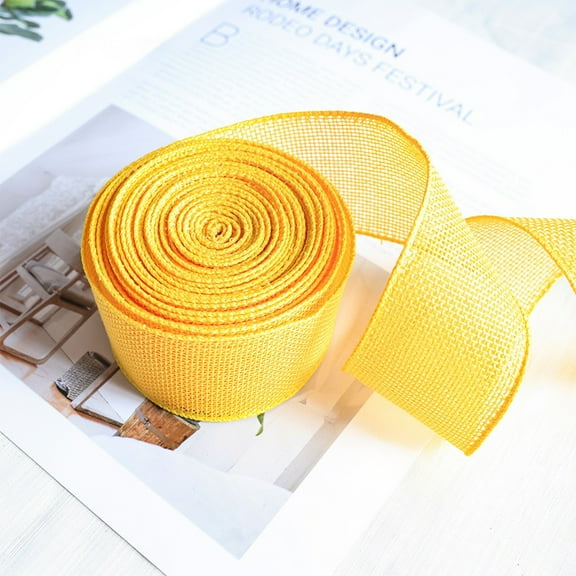 Hkapeg Decorative Ribbon Roll Polyester DIY Bow Ribbon for Gift Wrapping Wreath Craft Floral Arrangement Party Favor Packaging and Home Accent Projects for Gifts