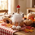 thumbnail image 1 of Hkapeg Handmade Thanksgiving Turkey Doll Polyester Spandex Fall Tabletop Centerpiece Harvest Festival Home Decor Giftable Ornament Fall Decor 17x8x9cm, 1 of 6