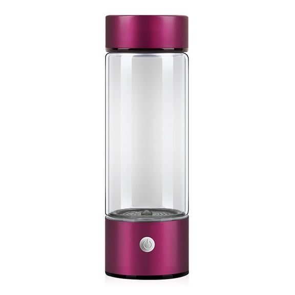 Hkapeg Home Hydrogen Water Bottle Generator Rechargeable Portable Glass Alkaline Water Maker Ionizer Machine SPE PEM Technology for Home Office Travel Antioxidant Hydration Cup Home and Kitchen