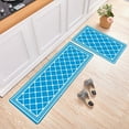 thumbnail image 1 of Hkapeg Kitchen Non Slip Carpet Set of 2 Microfiber Absorbent Rug Soft Anti Fatigue Floor Mat for Kitchen Bathroom Entryway Washable Durable 40x60cm plus 40x120cm Home Decor, 1 of 4