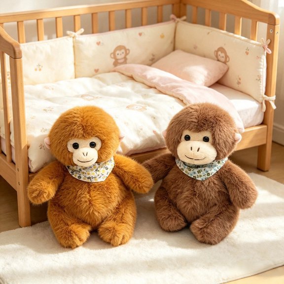 Hkapeg Monkey Stuffed Animal Soft Plush Funny To Home Decor Cuddly Companion Gift for Adults Adults 24cm Polyester Christmas Gifts
