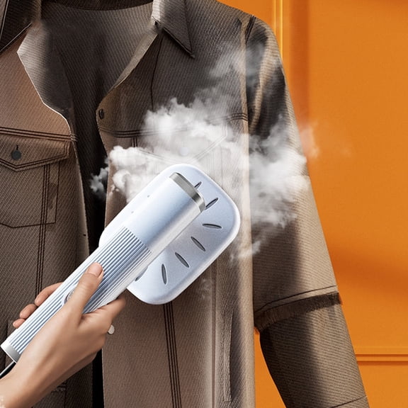 Hkapeg Portable Mini Steam Iron USB Powered Foldable Handheld Garment Iron with Rotating Handle for Clothes Fabric Travel Home Use and Quick Wrinkle Removal Care Dining Supplies