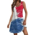 Hkcnichi 4th Of July Dress Women Patriotic Sun Dresses Vacation Beach