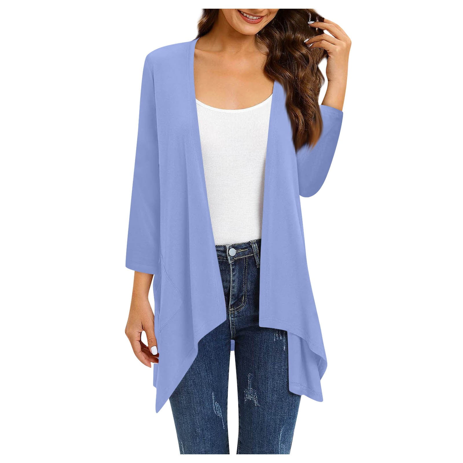 Hkibbfh Summer Shrugs for Women Lightweight 3/4 Sleeve Cardigan for ...