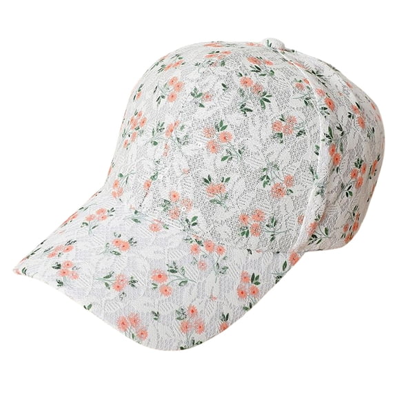 Hkoxplj Baseball Caps for Women Lady's Summer Lace Style Mesh Back Baseball Cap Sun Hat Running Cap Ladies Trendy Essentials Accessories