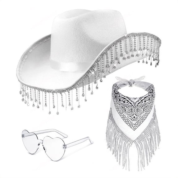 Hkoxplj Cowboy Hat for Women Tassel Cowboy Hat Western Style Hat for & Concerts Ladies Fall Fashion Essentials Accessories