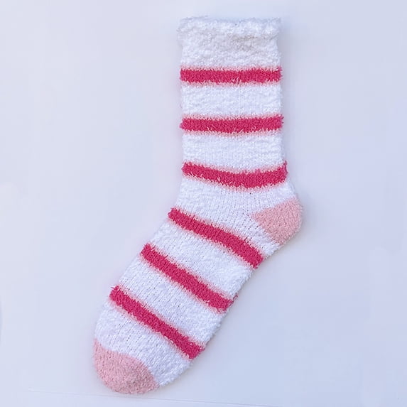 Hkoxplj Fuzzy Socks for Women Thick Coral Fleece Thermal Warm Cozy Plush Soft Sleeping Bed Socks Cute Printed Non Slip Grip Indoor Home Winter Floor Socks Gift for Her US