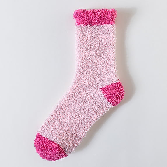 Hkoxplj Fuzzy Socks for Women Thick Coral Fleece Thermal Warm Cozy Plush Soft Sleeping Bed Socks Cute Printed Non Slip Grip Indoor Home Winter Floor Socks Gift for Her US