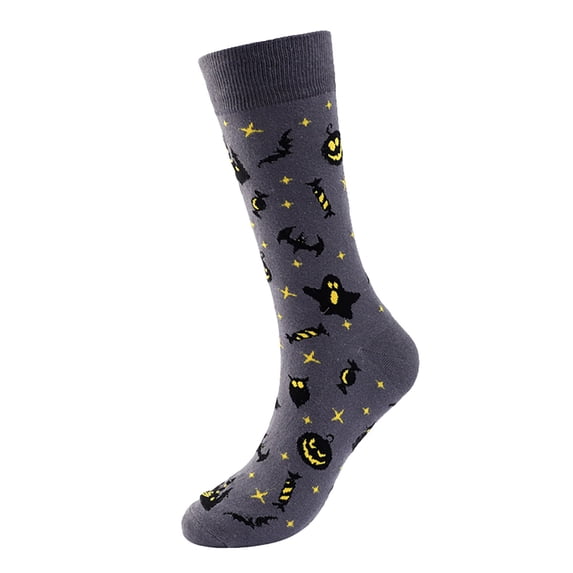Hkoxplj Halloween Socks for Women Men 6 Pairs Cotton Crew Socks Novelty Pumpkin Ghost Bat Spider Witch Socks Soft Stretchy Breathable Long Cotton Socks for Party Daily Wear Holiday Gift Socks