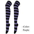 thumbnail image 1 of Hkoxplj Knee High Socks for Women Striped Thigh High Socks Long Stockings Stretchy Tall Socks Knee High Stockings Soft One Size Multi Color for Halloween Christmas Party Daily Wear Gift, 1 of 4