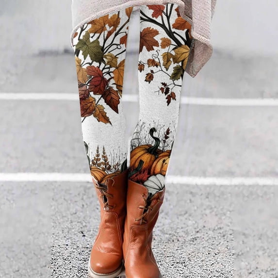 Hkoxplj Leggings for Women Halloween Printed High Waisted Stretchy Opaque Full Length Ankle Pants Fall Winter 3D Digital Print Tights for Daily Wear Party Yoga Workout Soft No See Through