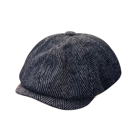 Hkoxplj Men Women Herringbone Tweed Newsboy Hat 8 Panel Flat Cap Vintage Retro Baker Boy Cap Classic British Ivy Hat Winter Warm Driving Cap Autumn Outdoor Casual Hat Unisex Brown Gray Black