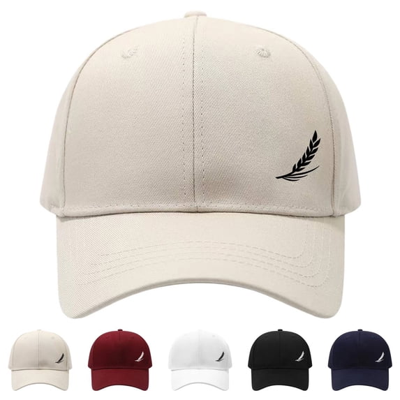 Hkoxplj Unisex Classic Wheat Ear Embroidery Soft Top Dad Hat Adjustable Baseball Cap Summer Sun Hat Ponytail Cap Lightweight Breathable Caps for Men Women Outdoor Travel Casual 5 Colors